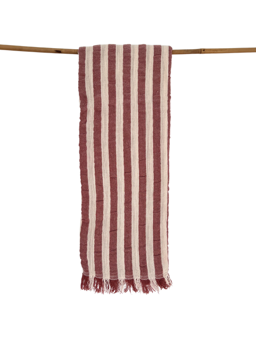 Melody Peshtemal Towel – Handwoven Turkish Hammam Towel in Bordeaux