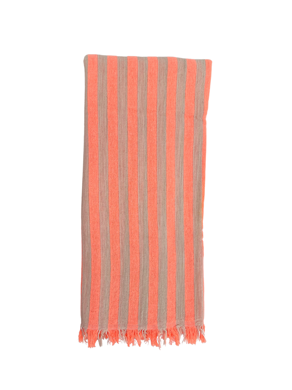 Melody Peshtemal Towel – Handwoven Turkish Hammam Towel in Neon Orange