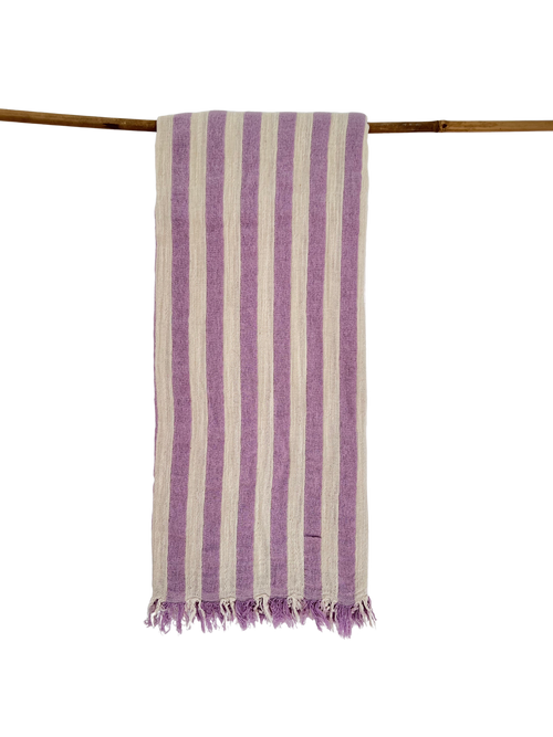 Melody Peshtemal Towel – Handwoven Turkish Hammam Towel in Lilac
