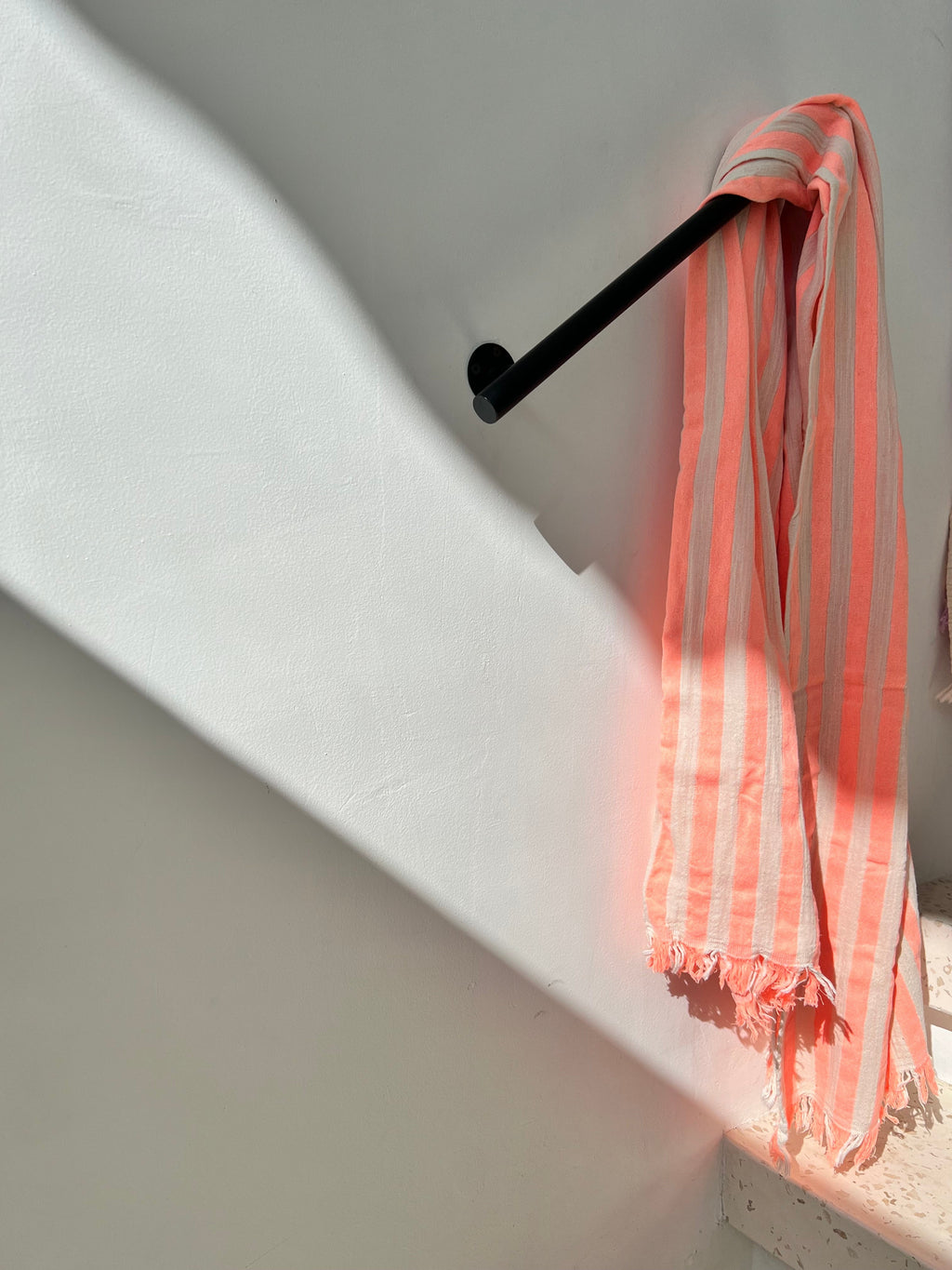 Melody Peshtemal Towel – Handwoven Turkish Hammam Towel in Neon Orange