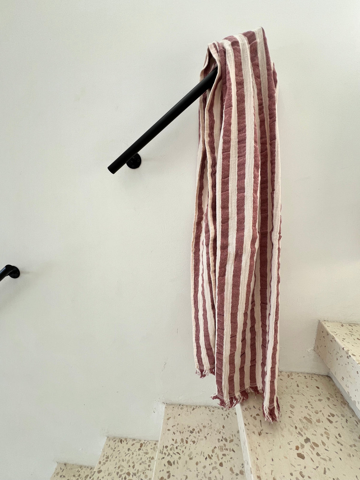 Melody Peshtemal Towel – Handwoven Turkish Hammam Towel in Bordeaux