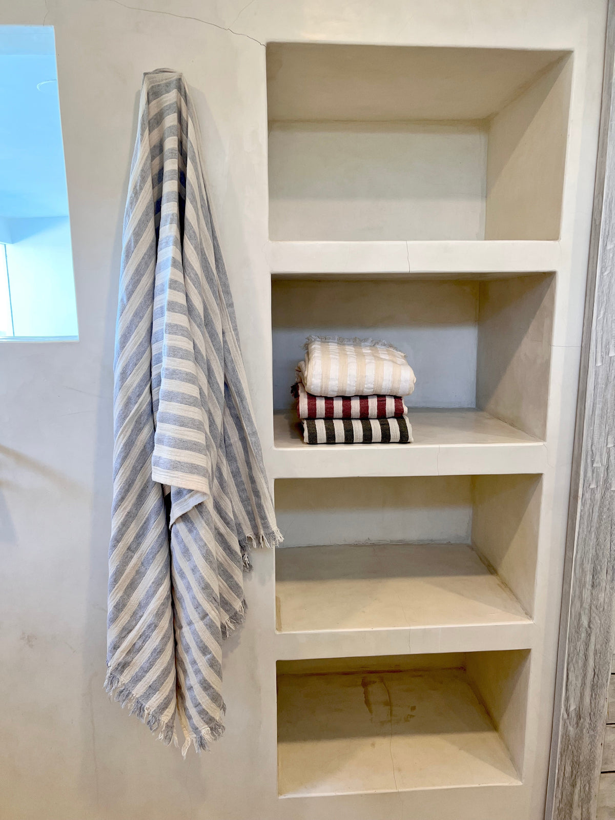 Melody Peshtemal Towel – Handwoven Turkish Hammam Towel in Cloud Grey