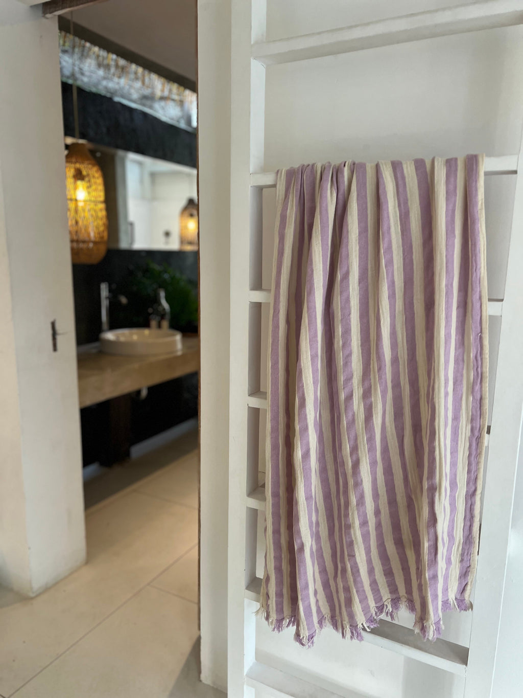 Melody Peshtemal Towel – Handwoven Turkish Hammam Towel in Lilac